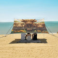 ALAZA Sunflower Highland Cattle Beach Tent Sun Shelter Portable Canopy Sunshade for Outdoor Camping Picnics Backyard Fun 10x9 ft
