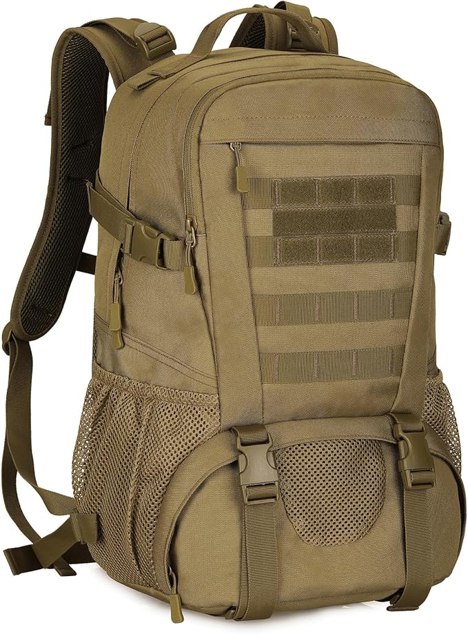 HUNTVP Military Backpack Hunting Rucksack Gear Tactical Backpack (Brown) standard