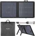 110W Foldable Solar Panel Bifacial Monocrystalline 25.9 Voc Output Waterproof for Portable Power Station Camping RV with Kickstand and Carrying Bag