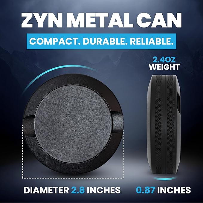 Premium Zyn Metal Can | Zyn Holder | Metal Zyn Container | Moisture &amp Odor Proof Container | Aluminum Zyn Can &amp Organizer | Dip Can | Zyn Tin | Zyn Gifts for Men | The Phantom