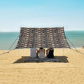 ALAZA Snake Skin Print Beach Tent Sun Shelter UPF50+ Protection Beach Shade Canopy w/ 4 Sandbags for Outdoor Camping Fishing Backyard Fun Picnic 10x9 ft
