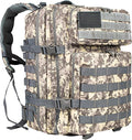 50L Tactical Backpack Training Gym Fitness Bag Outdoor Hiking Camping Army Molle Backpacks for Men Travel (ACU)