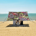ALAZA Watercolor Red Wine Bottle Wooden Grapes Seamlss Beach Tent Sun Shelter Portable Canopy Sunshade for Outdoor Camping Picnics Backyard Fun 10x9 ft