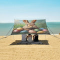 ALAZA Happy Easter Cute Bunny Easter Eggs Beach Tent Sun Shelter Portable Canopy Sunshade for Outdoor Camping Picnics Backyard Fun 10x9 ft