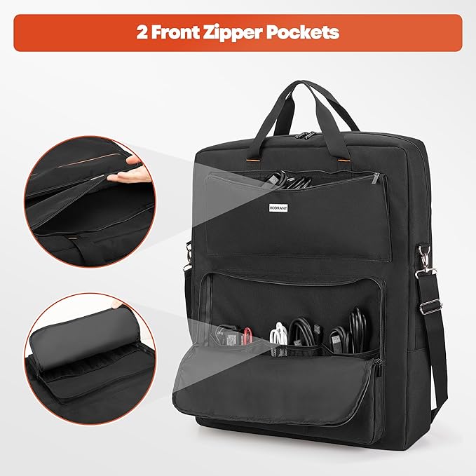 Solar Panel Storage Bag Solar Panel Carrying Case Compatible with Anker SOLIX PS30 PS100 PS200 Carrier Box Protective Case for 2 Panels Carry Cover with Pockets &amp Handles Bag Only