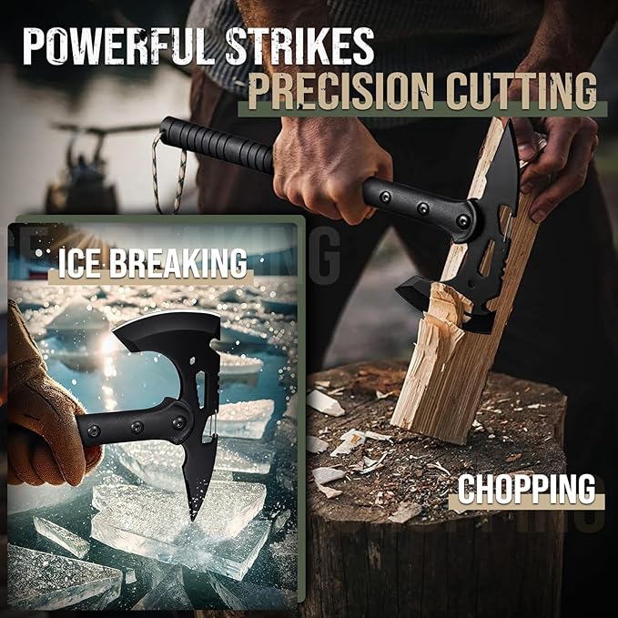 Freelander Hatchet Sharp Outdoor Axe Portable Camping Axe with Clip and Sheath Durable Hatchet for Camping Hiking and Outdoor Use with Comfortable Handle for Men Women