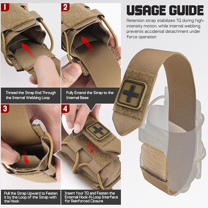 WYNEX 2 Pack Shoulder Strap Pad for Vest Carrier MOLLE Tourniquet Holder Tactical Plate Shoulder Pads Strap Cushion Vest Accessories IFAK TQ Holder Tactical Medical TQ Pouch