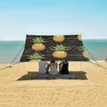 ALAZA Pineapples Geometric Summer Beach Tent Sun Shelter Portable Canopy Sunshade for Outdoor Camping Picnics Backyard Fun 10x9 ft