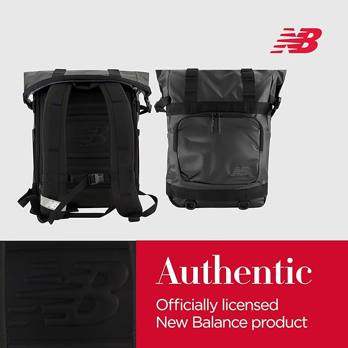 Concept One New Balance Tactical Laptop Backpack Pro Players Performance Bag for Men and Women Black 17.5 Inch