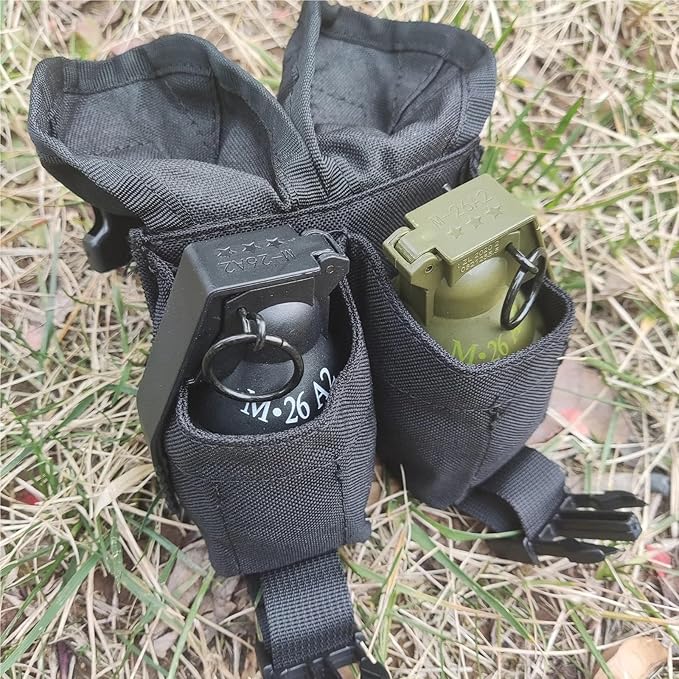 Tactical Pouch Double Frag Grenade Pack Molle Everyday Carry Tool Bag Accessory Pouch Shooting Hunting Airsoft Equipment