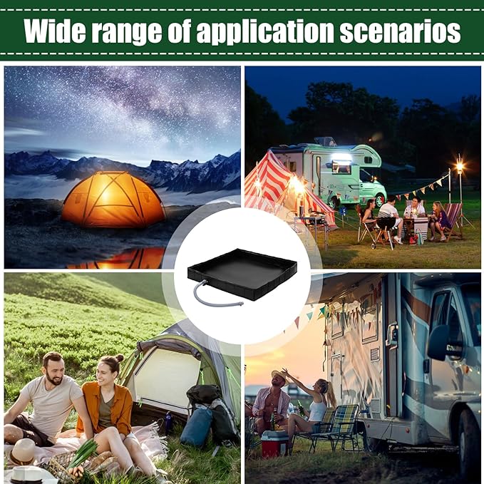 Camping Shower Base Foldable Tent Shower Base Shower Tent Base with Drain Hose Portable Shower Pan for Indoor &amp Outdoor Tent RV