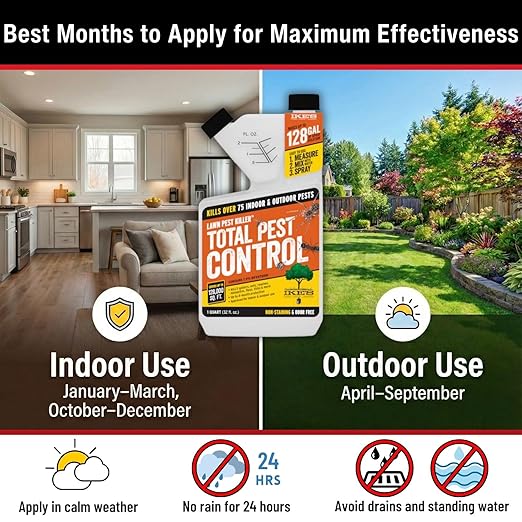 Ike's Pest Control Concentrate - 7.9% Bifenthrin Indoor/Outdoor Insect Killer - Quart - Liquid