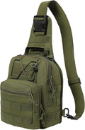 Tactical Sling Backpack Military Outdoor Sport Bag - EDC Molle Sling Shoulder Bag for Daily Carry &amp Outdoor Use (Green)