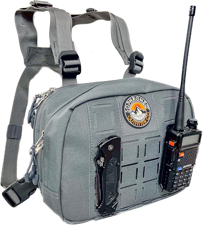 Endurance Tactical Chest Pack – 500D Ripstop Nylon Gear Bag for ATV Dirt Bike &amp Backcountry – Splash-Resistant Rider Rig with Integrated Concealed Carry &amp 3 Custom Hook-and-Loop Inserts