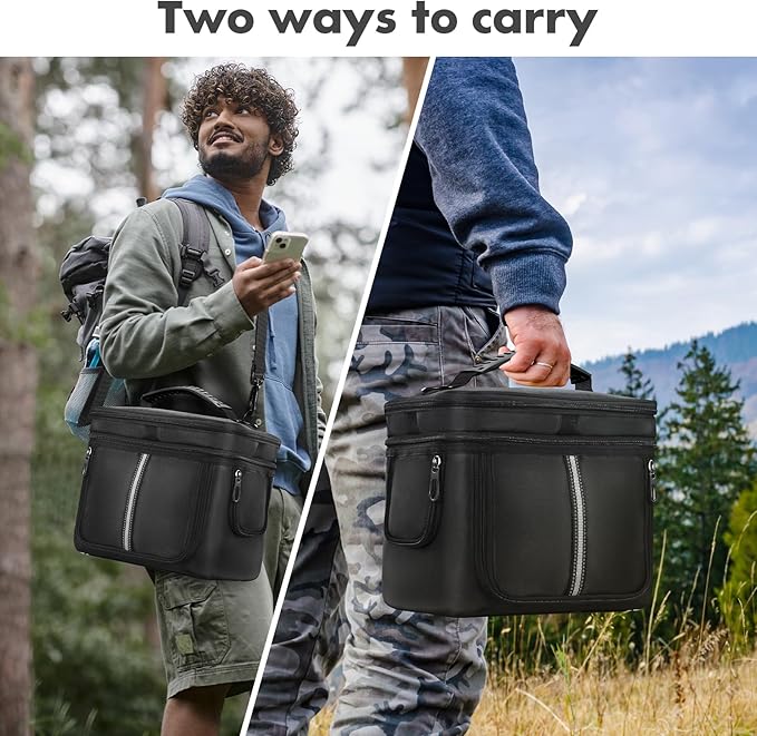 Portable Power Station Carrying Case Compatible with BLUETTI EB3A 268Wh LiFePO4 Power Station Generator Protective Shoulder Bag Storage Cover with Pocket for Camping Charging Accessories