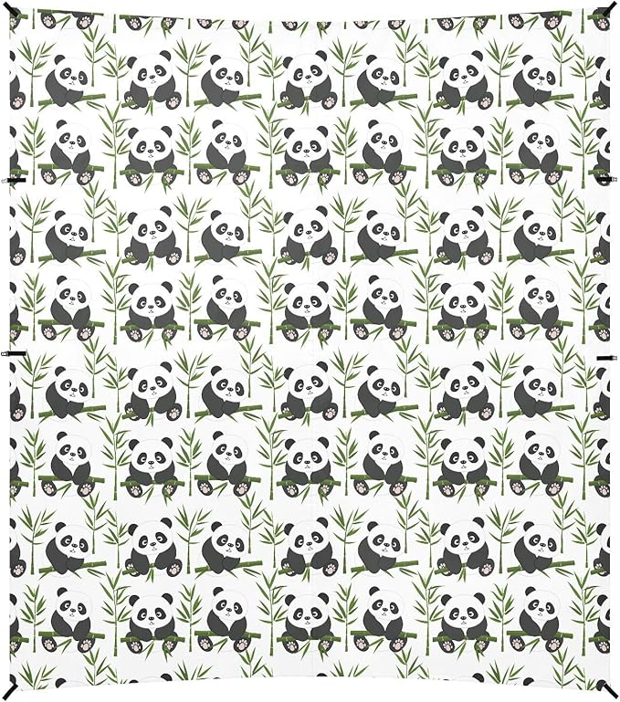 ALAZA Cute Panda Animal Beach Tent Sun Shelter UPF50+ Protection Beach Shade Canopy w/ 4 Sandbags for Outdoor Camping Fishing Backyard Fun Picnic 10x9 ft