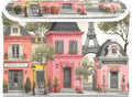 Street Of Paris Print Storage Basket Bins with Lid Foldable Flip-top with Handle for Home Office 16.5×12.6×11.8 in 1 Pack