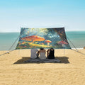 ALAZA Cute Mushroom Forest Beach Tent Sun Shelter Portable Canopy Sunshade for Outdoor Camping Picnics Backyard Fun 10x9 ft
