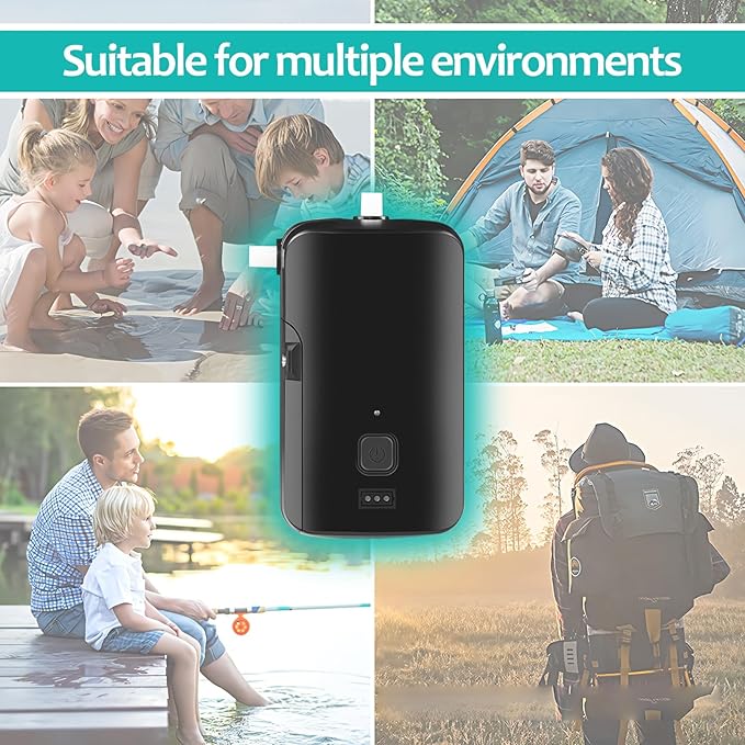 DELURA Portable Shower Portable Camp Shower Pump with Rechargeable Battery Portable Shower for Camping Portable Outdoor Shower Head for Camping Hiking Traveling