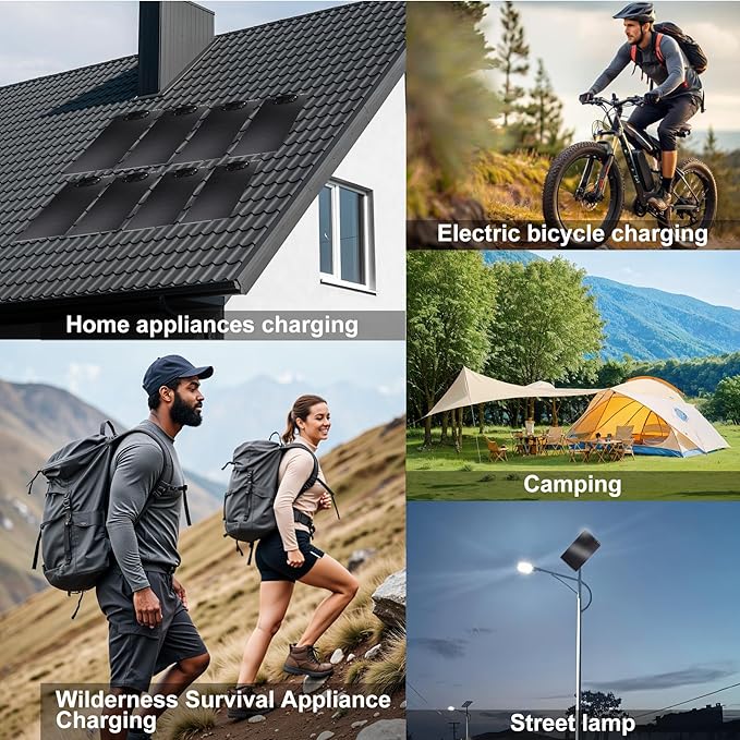 400W Semi-Flexible Solar Panel Kit Lightweight Monocrystalline Ultra-Flexible RV Solar Panel Kit with 30A Charge Controlle for 12-24V Battery Charging Car Battery Camping Stuff Offgrid RV (4 * 100W)