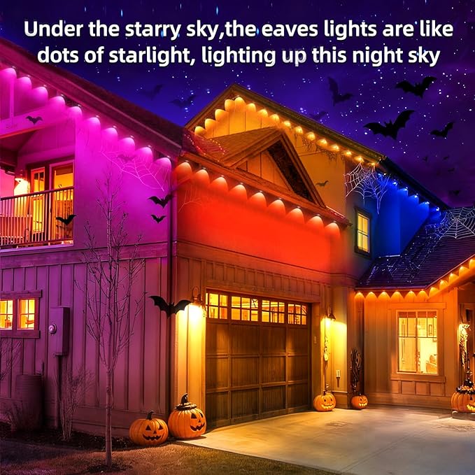 500FT Permanent Outdoor Lights House Outside Permanent Christmas Lights App/Remote Control IP67 Waterproof Permanent led Lighting for house roof decor Christmas Daily &amp Holiday Party Decor