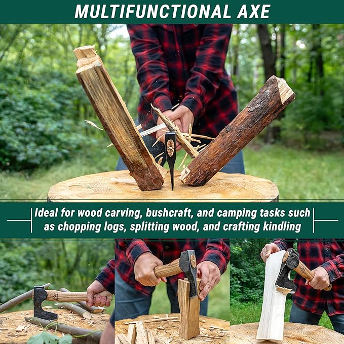BeaverCraft AX6 Bushcraft Axe AX3 Camping Hatchet Tool Wood Splitting Axe