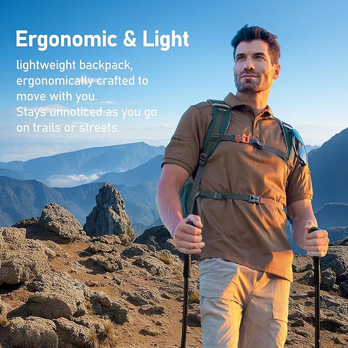 N NEVO RHINO Hiking Backpack 20L Water Resistant Outdoor Day PackLightweight Travel Small Backpack for Men Women