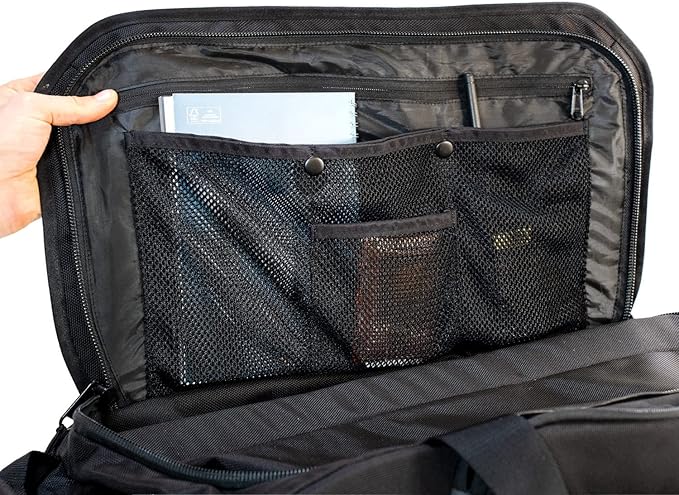 Mission Darkness Disconnect Faraday Duffel Bag + 4 Detachable Faraday Pockets // Military-Grade RF Shielding for Large Electronics &amp Mobile Devices // Travel Protection Signal Isolation Data Priva