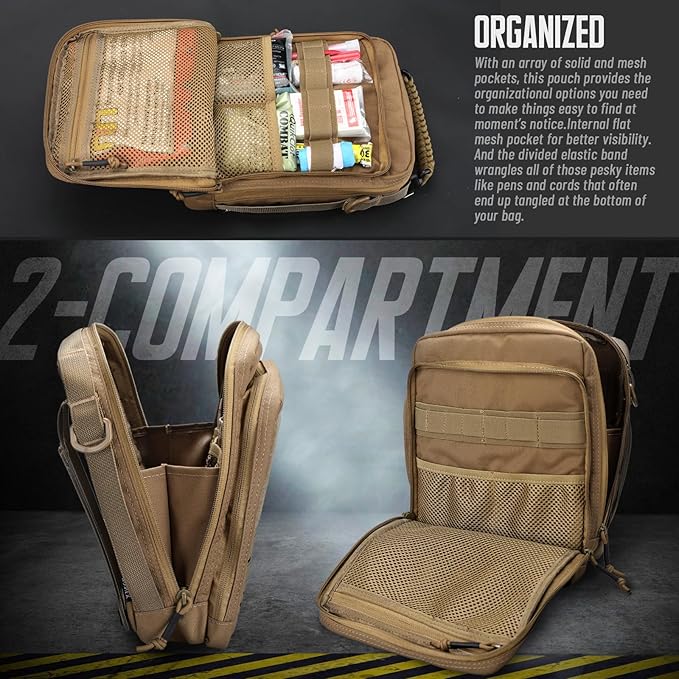 WYNEX Tactical Molle Admin Pouch Utility EDC Pouch Organizer Modular Tool Pouch Molle Strap 6 inch Tactical Molle Webbing Straps