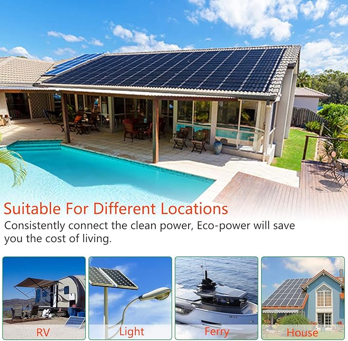 10FT Black + Red 10AWG(6mm²) Solar Panel Extension Cable Wire Solar Adaptor Cable with Female and Male Connector - Set of 2