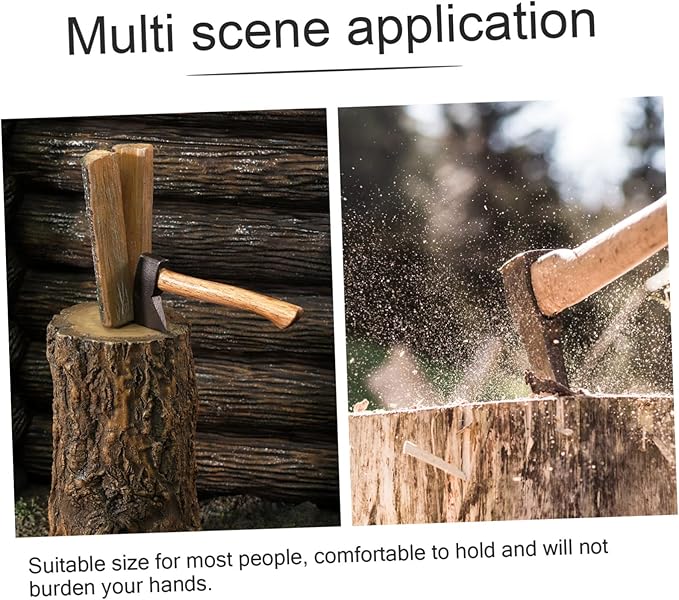 2pcs Wooden Hatchet Handle Replacement for Camping Axe Felling Axe Handle Easy Installation for Women Men