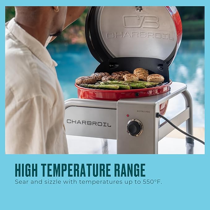 Charbroil Bistro Pro Tabletop Electric Grill Red - 25302150