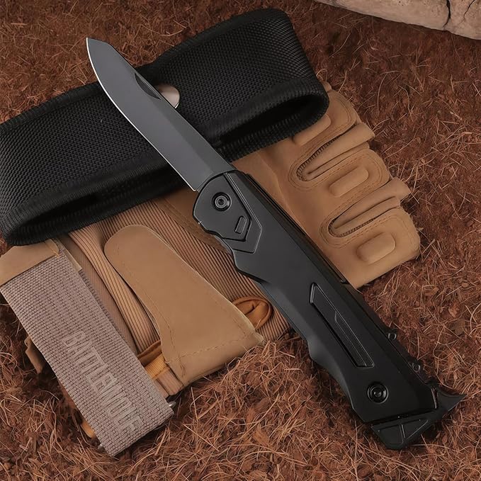 Multi Tool 10-in-1 Full-Size Lightweight EDC Camping Knives &amp Tools Multi-Purpose Pliers Folding Knife Tactical Gear Men Gift Ideas Equipment for Hiking and Outdoor Camping (4-Piece Set）