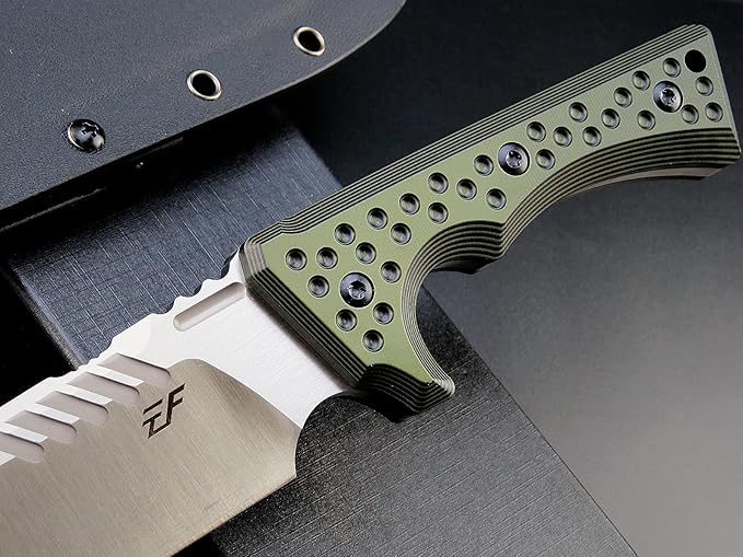 Eafengrow EF146 Fixed Blade Knife Sleipner Steel Blade G10 Handle Full Tang EDC Straight Knife for Working Camping Bushcraft