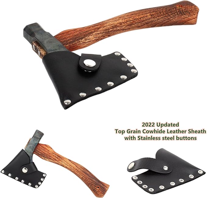 Mastiff Gears® Master Hand-Forged Mini Hatchet Wooden Handle Camping Axe Wood Splitting Axe for Camping bushcraft Hunting Survival Enthusiast