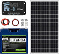 ExpertPower 100W 12V Solar Power Kit | 12V 20Ah LiFePO4 Lithium Battery | 100W Mono Rigid Solar Panel 10A PWM Solar Charge Controller | RV Trailer Camper Marine Off Grid Solar Projects