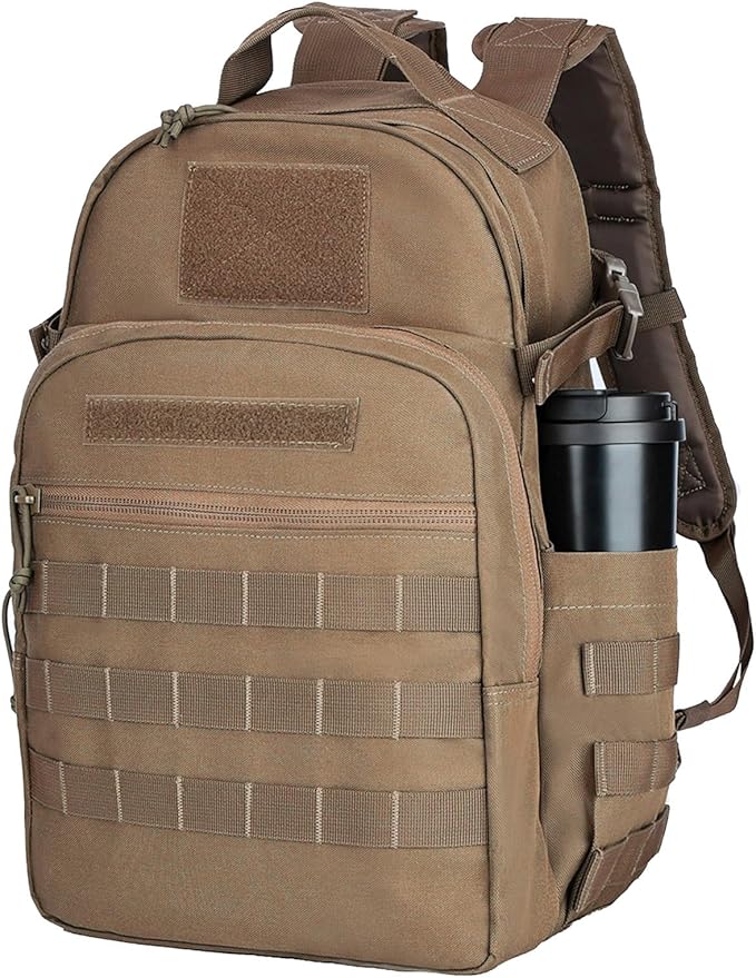 Miramrax Tactical Backpack for Men Military Backpacks with Holster Army 3 Days Assault Pack Bug Out Bag for Hiking Camping (Coyote)