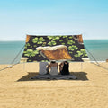 ALAZA St. Patrick's Day Clover Leaves and Glasses of Beer Beach Tent Sun Shelter Portable Canopy Sunshade for Outdoor Camping Picnics Backyard Fun 10x9 ft