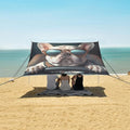 ALAZA French Bulldog in Sunglasses Driving Beach Tent Sun Shelter Portable Canopy Sunshade for Outdoor Camping Picnics Backyard Fun 10x9 ft