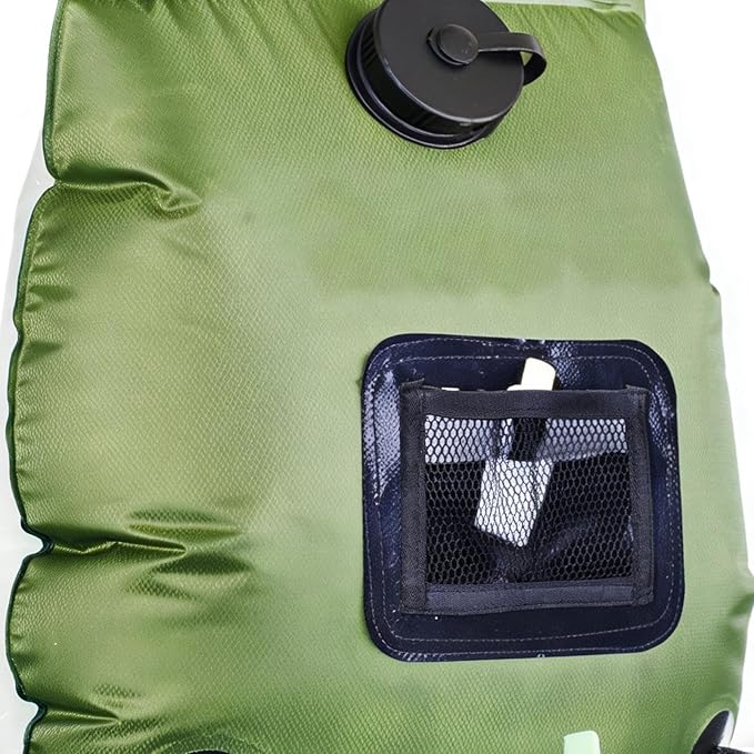 Solar Camping Shower - 5 Gallon Portable Bag Head with Hose Included Camp Bath Pouch with Solar Heating Outdoor Shower 20L Capacity Portable Showers for Beach Indoor Cabin