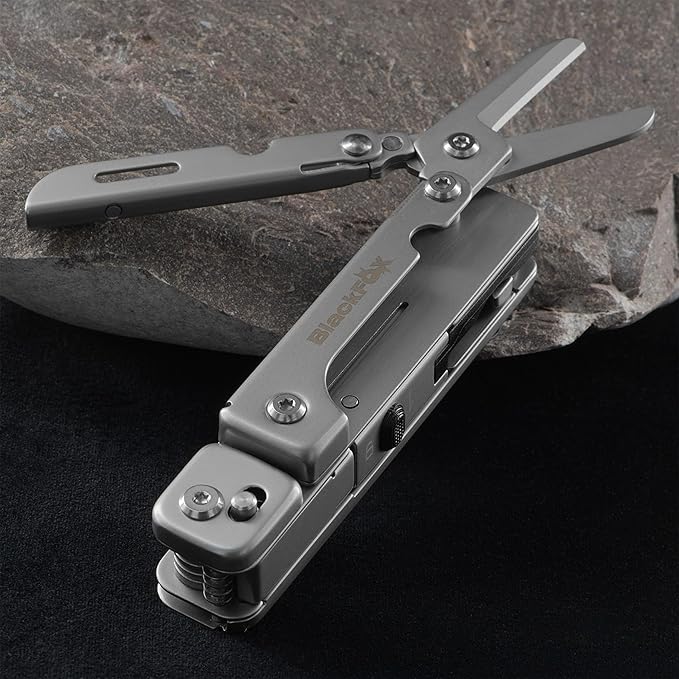 BlackFox Solver BF-207 Multi Tool 13-in-1 Stainless Steel EDC Heavy Duty Pocket Multi-Tool for Everyday Carry Camping Hiking Simple Repair