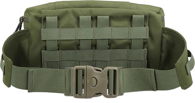 ELMON Fanny Pack Medic Bag - MOLLE Compatible Medical Pouch with Large Zipped Pocket