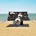 ALAZA Puppy Stars on Dark Beach Tent Sun Shelter Portable Canopy Sunshade for Outdoor Camping Picnics Backyard Fun 10x9 ft