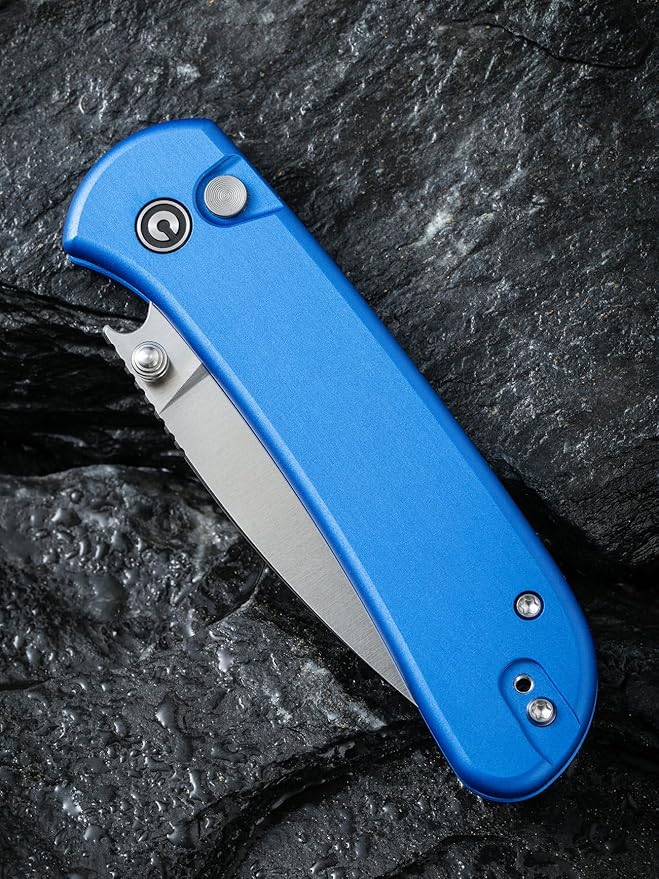 CIVIVI Pocket Folding Knife- Thumb Stud Opener for EDC 2.98 14C28N Blade Aluminum Handle Qubit Utility Knife for Men Women Gift C22030E-3