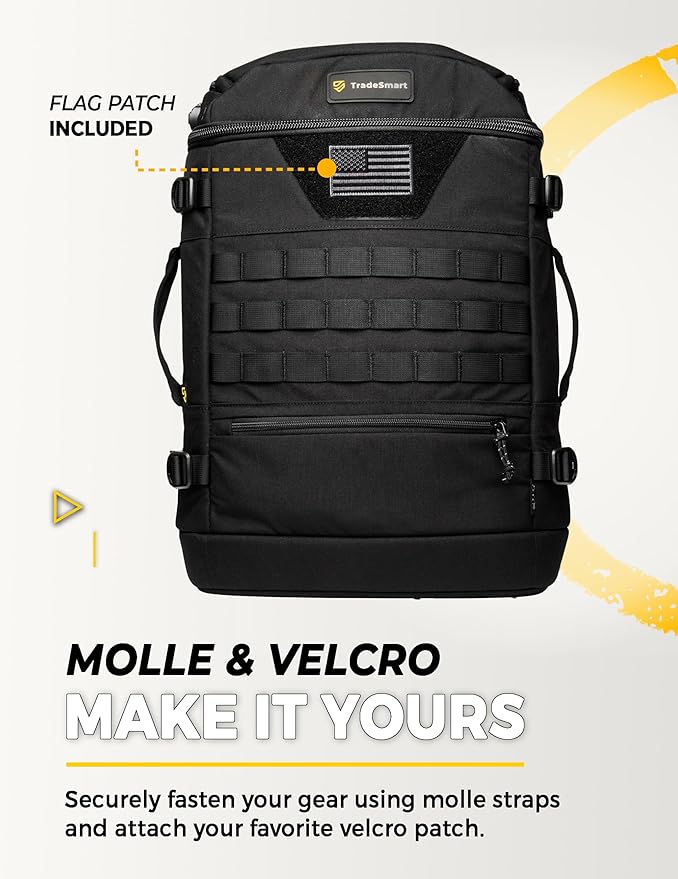 TradeSmart Range Backpack for Handguns Ammo &amp Shooting Gear with 3 Lockable Compartments Ear &amp Eye Protection Kit Optional