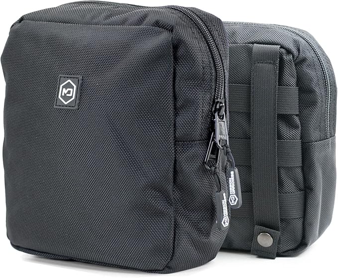 Mission Darkness MOLLE Faraday Pouch // Military-Grade Bag with RF Signal Blocking Liner Attaches to MOLLE Webbing Systems // Anti-Hacking &amp Tracking Assurance Data Privacy for Handheld Devices