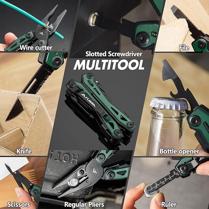FLISSA 16-in-1 Multi Tool Pliers and FLISSA Mini Folding Pocket Knife