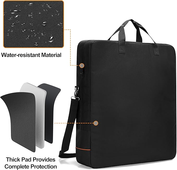 HODRANT Solar Panel Storage Bag with Bright Lining Travel Solar Panel Carrying Case Compatible with Jackery SolarSaga 100W 100X 200W Padded Carrier Organizer Compatible with ZOUPW 100W 110W 200W