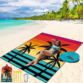 Beach Blanket Waterproof Sandproof Beach Mat 79 X 83/10'x9'for 2-8 Adults Quick Drying Outdoor Picnic Mat Beach Accessories for Travel Camping Hiking