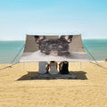 ALAZA French Bulldog Take A Bath Cute Dog Beach Tent Sun Shelter Portable Canopy Sunshade for Outdoor Camping Picnics Backyard Fun 10x9 ft